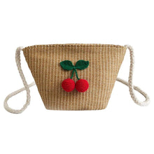 Load image into Gallery viewer, Straw Woman Bag with Cherry