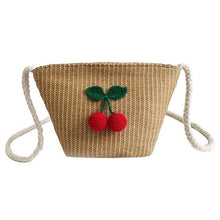 Load image into Gallery viewer, Straw Woman Bag with Cherry
