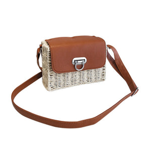 Casual Straw-Leather Bag