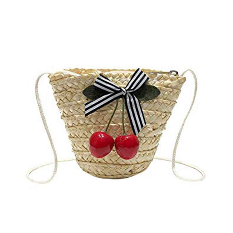 Cherry Straw Basket